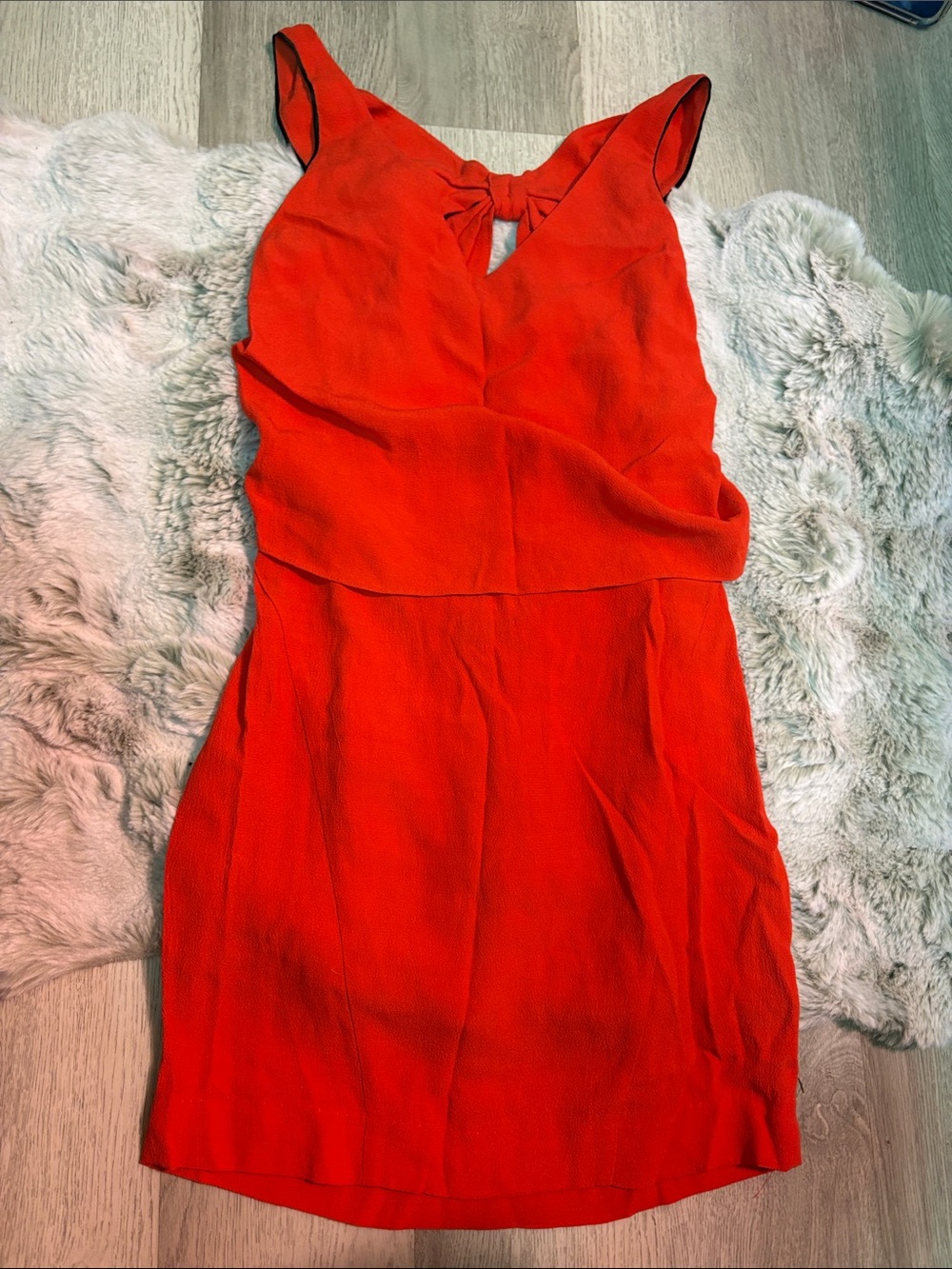 Sandro Bright Red Sleeveless Mini Dress